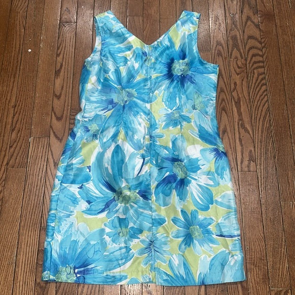 Expressions Blue Sleeveless Scoop Neck Sundress - Picture 10 of 16